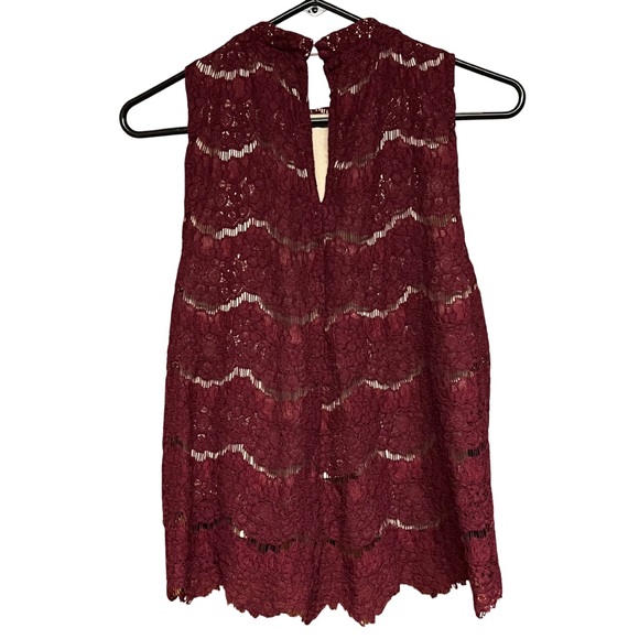 love, Fire Lace Overlay Sleeveless Top Juniors Size Large - Picture 3 of 3